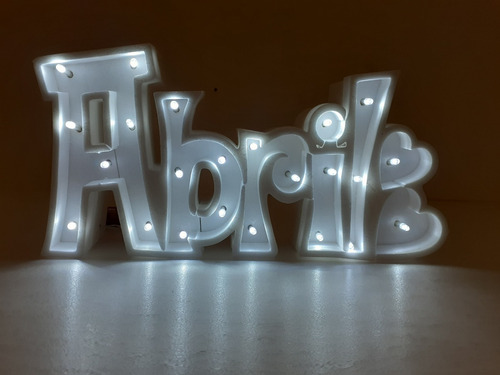 Imagen 9 de 10 de Nombres Iluminados 4 Letras 30 Cm Tu Nombre Importan Polyfan