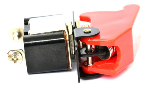 Boton Switch Rojo De Un Paso Universal Tapa Tipo Avion 
