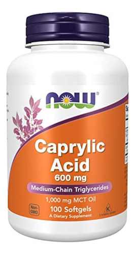 Acido Caprilico 600mg 100cap Now