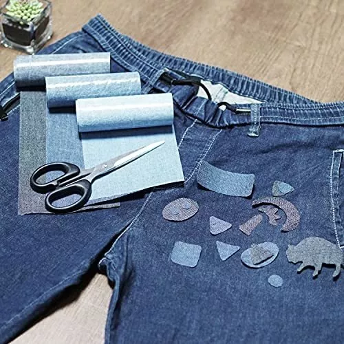 Azobur Iron on Patches for Clothing Repair, Jean Patches for Inside and  Outside, Sew on Iron on Denim Patches for Jeans Kits 4x 60(10.5cm x