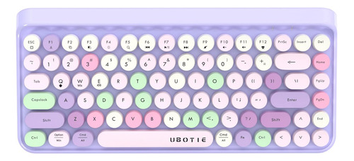 Teclado Ubotie Bluetooth, Máquina Escribir/púrpura