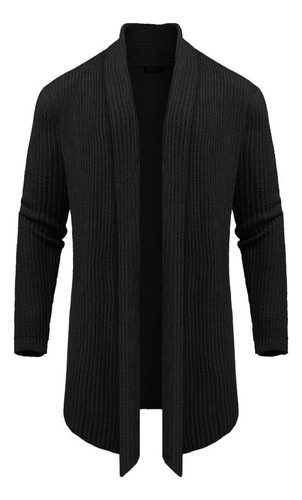 . Saco Sueter Cardigan Casual Largo Abierto For Hombre .