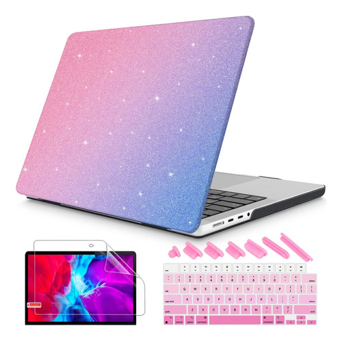 Funda Rígida Mektron Para Macbook Pro 16  2485 Gradient Pink