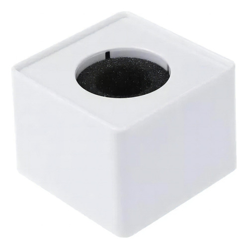 Cubo De Microfono Porta Logo Microfono Cubo Acrilico Color Blanco