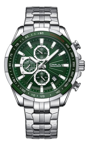 Crrju Moda Para Hombre Relojes De Lujo De Acero Inoxidable C