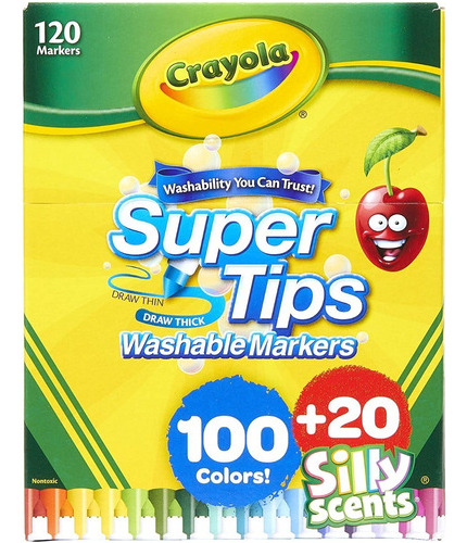 Crayola Marcadores 120 Lavables Super Tips 