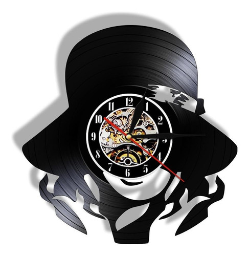 Hermosa Niña Adorno Sombrero Hecho Mano Disco Vinilo Reloj