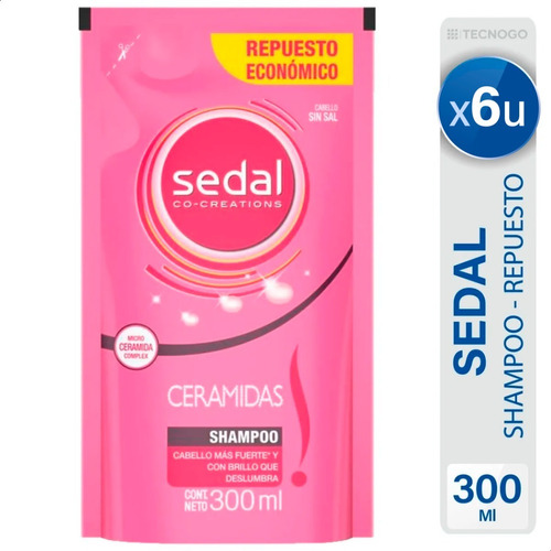 Shampoo Sedal Ceramidas Repuesto Economico X6 - Mejor Precio