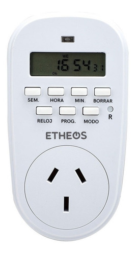 Temporizador Digital Enchufable Reloj Timer 10a 220v Full