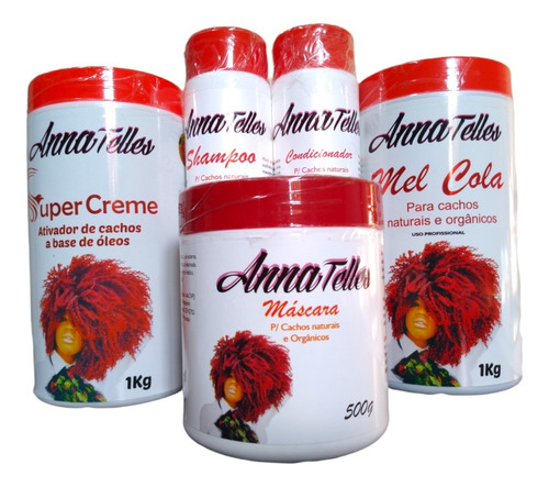 Kit Completo Anna Telles C/ Mel Cola 1kg + Super Creme 1kg