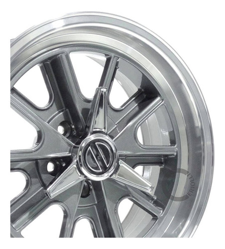 Jogo De Roda Aro 17 5x139 Ford F100 F1000 Hot Rod Cor Grafite Diamantado Brilho