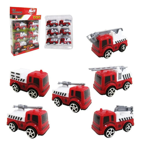 Mini Carrinho De Brinquedo Coleção Bombeiro Resgate Infantil
