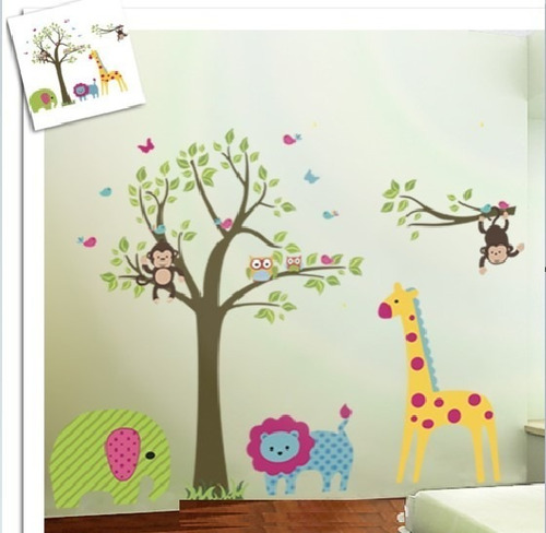 4 Sticker Mural Decorativo Diseños Niños / Rrstore