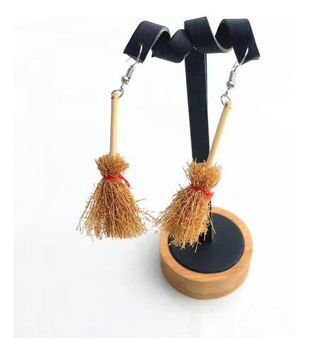 Pendientes De Escoba De Bruja En Miniatura Para Mujeres, Ado