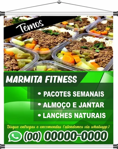 Banner - Comida Fitness 50x60cm