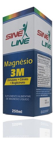 Suplemento Mineral Magnésio 3m Líquido 250ml - Sineline Sabor Sem Sabor