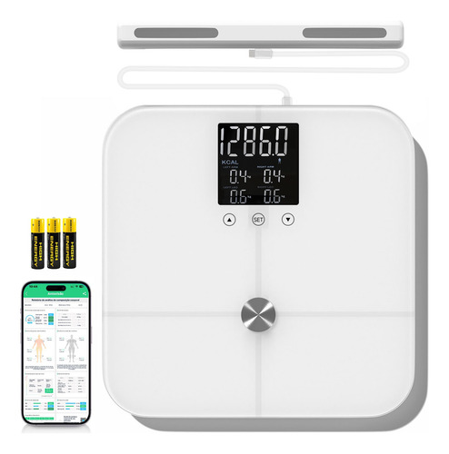 Balança Bioimpedância 8 Eletrodos Corporal Digital Com App