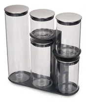 Comprar Set De Recipientes Joseph Joseph Con Un Soporte Podium Color Transparente