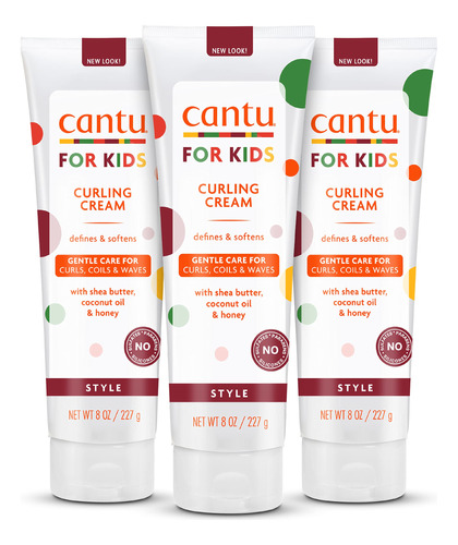 Cantu Care For Kids Crema Rizadora Sin Parabenos Ni Sulfato.