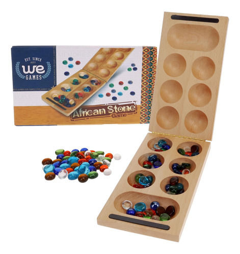 We Games Juego De Mesa Plegable De Madera Maciza Mancala - .