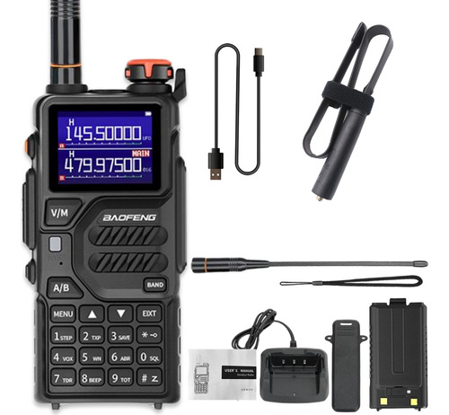 Radio Boquitoquis Largo Alcance 12w Uhfvhf Amfm Usbc Policía