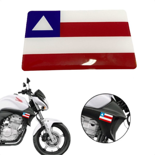 Adesivo Resinado Bandeira Bahia Carro Moto Notebook 8x5cm