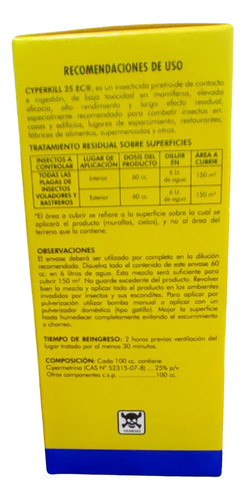 Cyperkill 25 Ec Insecticida Anasac Control De Insectos 50cc