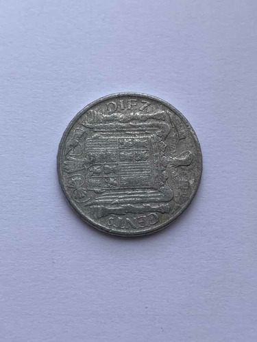 Moneda De 10 Centavos De España Del Año 1953