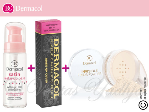 Trio Dermacol Satin Base + Make-up Cover + Invisible Fixing
