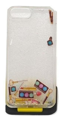 Funda Maquillaje Liquido Para iPhone Brillos Glitter Mujer