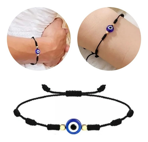 Pulsera Ojo Turco Mal Ojo Amuleto Ajustable Hombre Mujer 