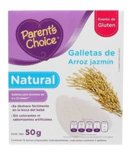 Parent S Choice Galletas De Arroz Jazmin 50 G Varios Sabores