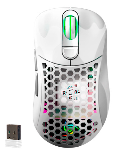 Mouse Gamer Vsg Aquila Fly Inalámbrico Blanco Brillante