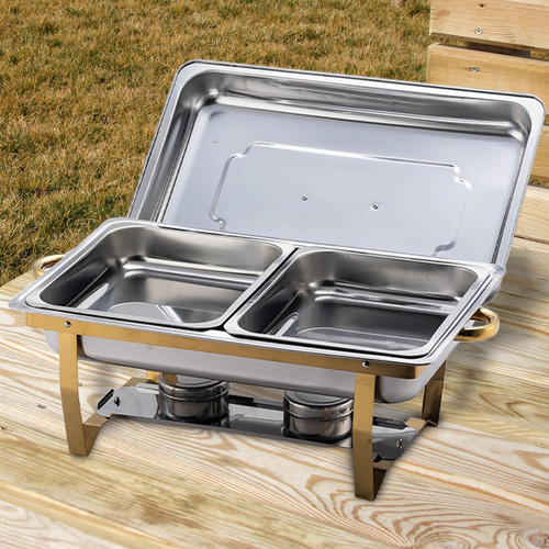 Plato Rectangular Para Catering, Buffet, Doble Rejilla