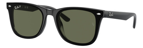 Óculos De Sol Rb4420 Preto Ray-ban Lente Verde-escuro Desenho Quadrado