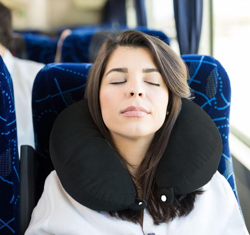 Collarin Almohada Cervical Viscoelástica Cuello U Gel Funda