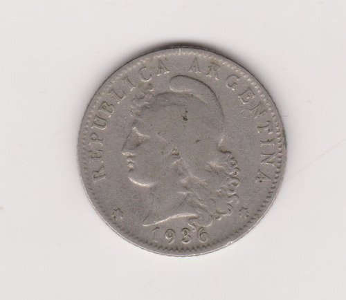 Moneda Argentina 20 Ctvs 1936 Janson 83 Muy Bueno