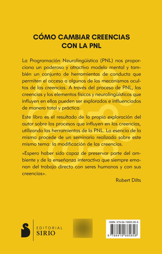 Libro Cómo Cambiar Creencias Con La Pnl