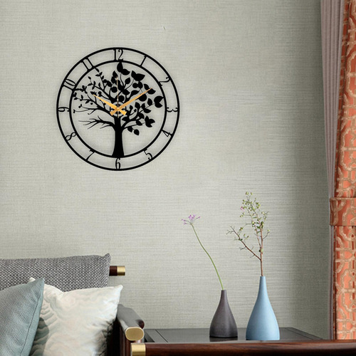 Reloj De Pared Grande Que No Hace Tictac, Decoración Negro