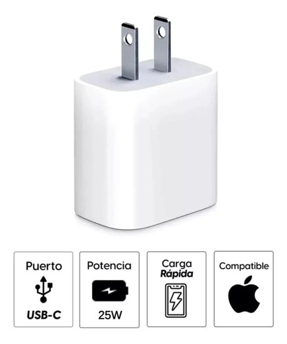 Adaptador De Corriente Usb C De 25 W Carga Rápida