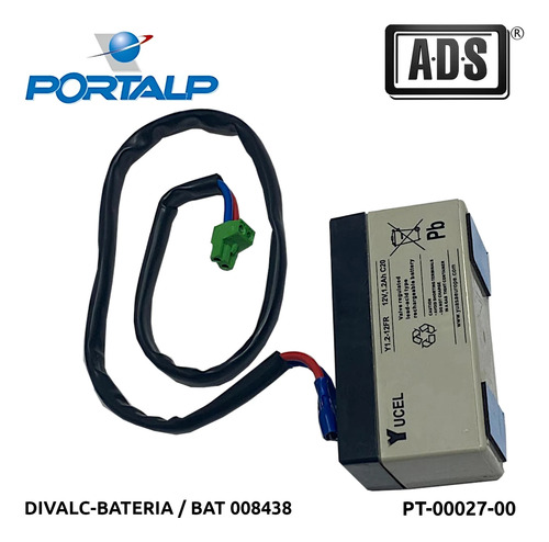 Batería D/respaldo D/acido D/plomo Divalc Bat-008438 Portalp