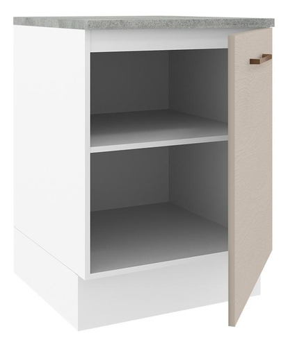 Mueble De Cocina 60 Cm 1 Puertaagata Madesa Color Blanco/Crema