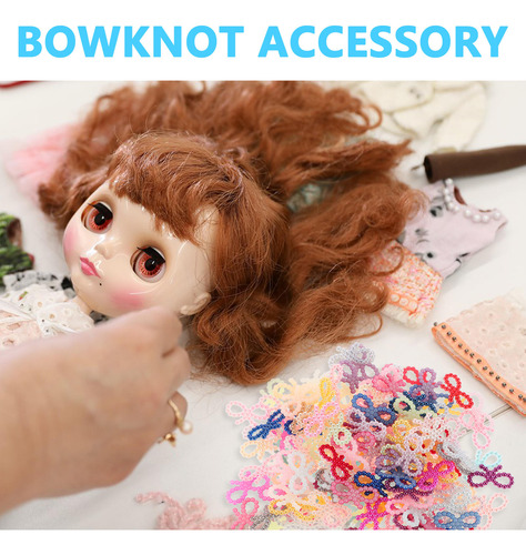 100 Unidades De Mini Laços De Pérolas: Tiny Simulated Bowkno