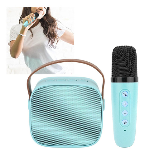 Mini Altavoz Bluetooth Para Karaoke Con Micrófono-efecto Luz