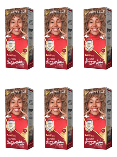 Coloraçao Probelle Burguesinha 7.3 Louro Medio Dourado-6un Tom Sem tom