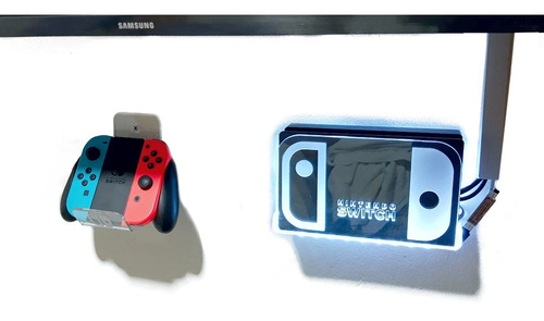 Soporte Base Nintendo Switch Dock + 1 Sop Control + Luz Led
