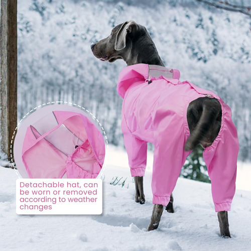 Chubasquero Para Perros Beagle Collie Chaqueta Impermeable Rosado