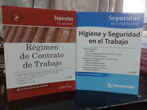 Combo Higiene Y Seguridad + Regimen De Contrato Trabajo