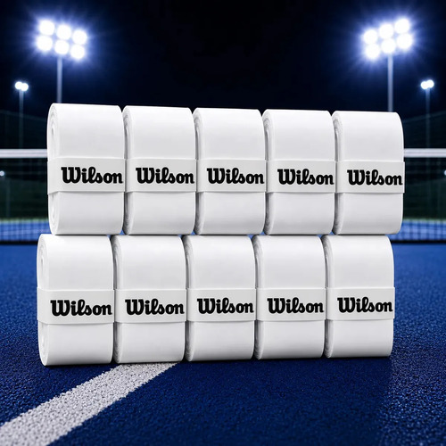Kit 10 Overgrip Profile Wilson Para Beach Tennis Padel Pickleball Cor 10 Branco Liso Cabo Tape Fita