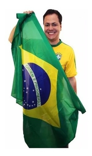 Bandeira Do Brasil 32 X 40 Cm Pacote 10 Peças Copa Do Mundo